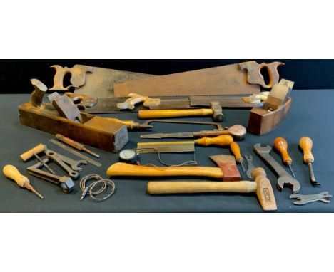 Tools - hand tools inc Saws, plains, axe, spanners etc 