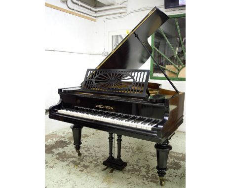 BECHSTEIN GRAND PIANO, C. Bechstein iron framed overstrung model A, in full gloss ebonised case, 186cm W x 142cm D. 