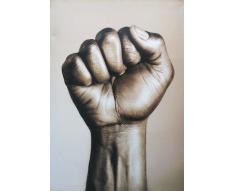 PETER ARNOLD, 'Fist', limited edition print on canvas, ed. of 25, 133cm x 91cm, unmounted. 