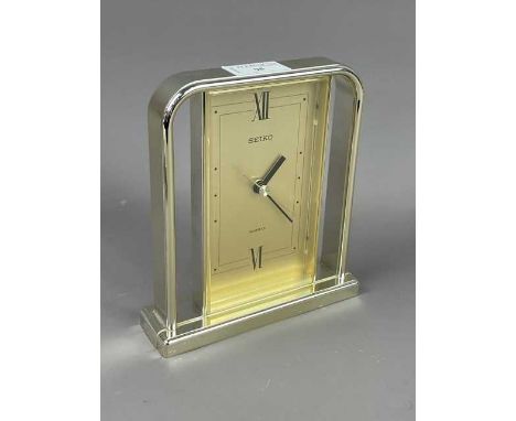 SEIKO QUARTZ MANTEL CLOCK,18.5cm high
