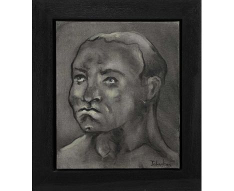 JOHNSTON,PORTRAIToil on canvas, signedimage size 30cm x 25cm, overall size 40cm x 35cm Framed.