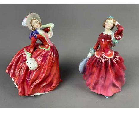 COLLECTION OF SEVEN ROYAL DOULTON FIGURES,comprising 'Young Love', 'My Love', 'Daydreams', 'Autumn Breeze', 'Christmas Morn' 