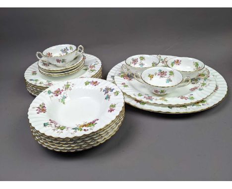 MINTONS 'VERMONT' PART DINNER SERVICE,along with Royal Worcester 'Red Peony' dinner plates and bowls, and a set of twelve 20t