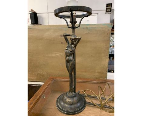 Art Deco style table lamp, condition requests and additional images will not be given for lots in this sale.