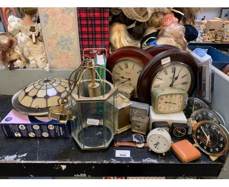 Part shelf of wall clocks, bedside clocks, travel clocks &amp; ceiling lights, condition requests and additional images will 