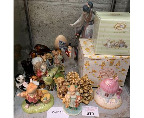 Shelf of animal figures to include Coalport, Royal Doulton etc condition requests and additional images will not be given for