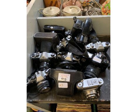 Part shelf of cameras to include Canon, Olympus, Cortina etc condition requests and additional images will not be given for l