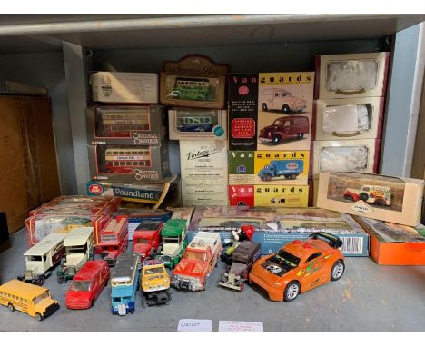 Shelf of some boxed Days Gone by vehicles and some loose, condition requests and additional images will not be given for lots