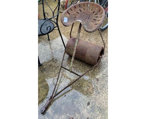 Cast iron garden roller, condition requests and additional images will not be given for lots in this sale  