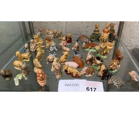 Shelf of Wade Whimsies, condition requests and additional images will not be given for lots in this sale.