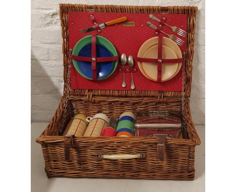 A 20th century Braxton picnic hamper with contents