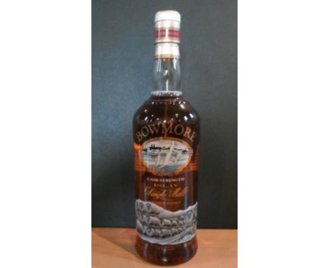 A bottle of Bowmore Cask Strength Single Malt Scotch Whisky, 70cl, 56% vol.