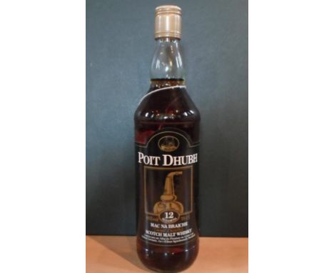 A bottle Poit Dhubh Scotch Malt Whisky, aged 12 years, bottled in the 1980's, 75cl, 40% vol.