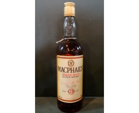 A bottle of MacPhail's Single Malt Scotch Whisky, aged 21 years, bottled in the 1980's, 70cl, 40% vol.