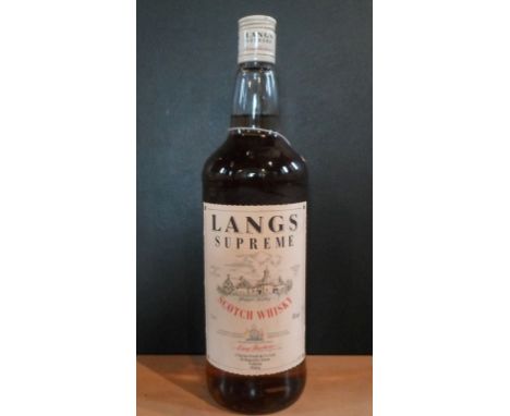 A bottle of Langs Supreme Scotch Whisky, 1ltr, 40% vol.