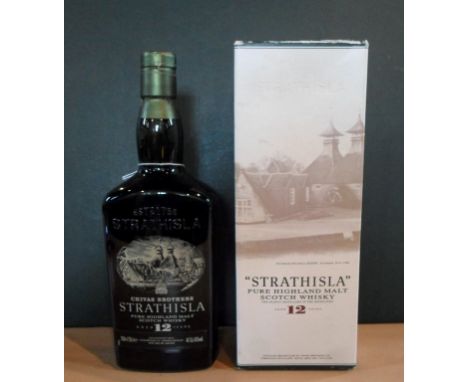 A bottle of Strathisla Pure Highland Malt Scotch Whisky, aged 12 years, 1980's bottling, 70cl, 43% vol, in original box.