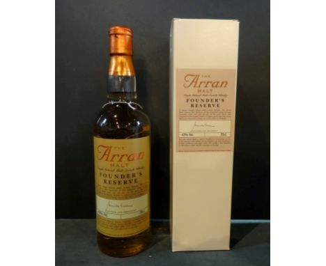 A bottle of Arran Single Island Malt Scotch Whisky, Founder's Reserve, 70cl, 43% vol, in original box.