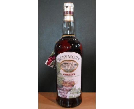 A bottle of Bowmore Claret Bordeaux Wine Casked Single Malt Scotch Whisky, Limited Edition numbered 8026, 75cl, 56% vol.