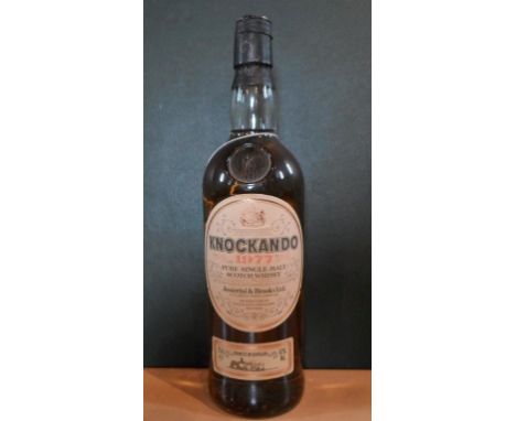 A bottle of Knockando 1977 Pure Single Malt Scotch Whisky, 75cl, 43% vol.