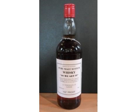 A bottle of 'As We Get It' Pure Malt Scotch Whisky, 102% proof, 70cl, 58.4% vol, 1980's bottling.