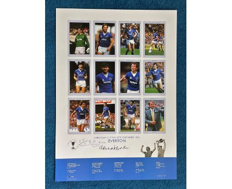 Howard Kendall and Kevin Ratcliffe 22x16 Everton European Cup Winners Cup Kings 1985 Big Blue Tube print limited edition 500 