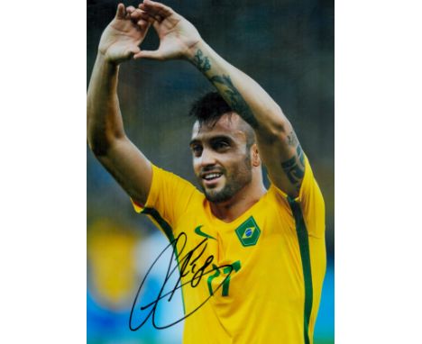 Football Felipe Anderson signed 12x8 inches colour photo pictured while playing for Brazil. Good condition. All autographs ar