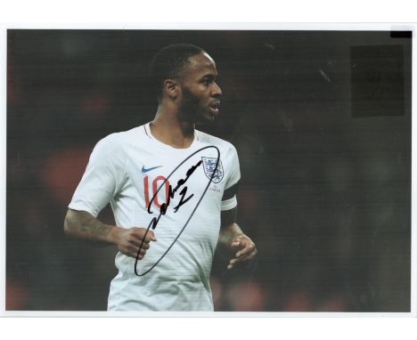 Football Raheem Sterling signed 12x8 inches colour photo pictured while playing for England. Good condition. All autographs a