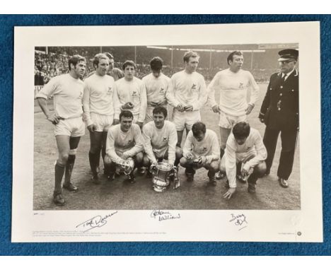 Tony Brown, Bobby Hope and Graham Williams West Bromwich Albion Cup Kings Series 22x16 black and white Big Blue Tube print FA