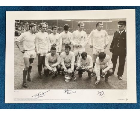 Tony Brown, Bobby Hope and Graham Williams West Bromwich Albion Cup Kings Series 22x16 black and white Big Blue Tube print FA