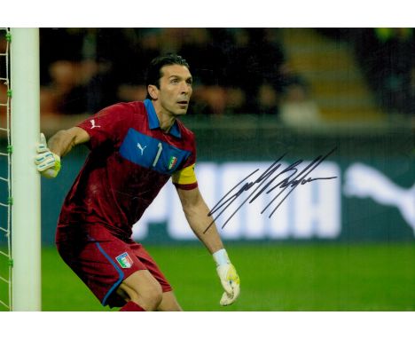 Football Gianluigi Buffon signed 12x8 colour photo pictured while playing for Italy. Good condition. All autographs are genui