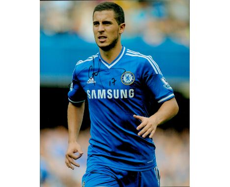 Football Eden Hazard signed 10x8 inches colour photo pictured while playing for Chelsea. Good condition. All autographs are g