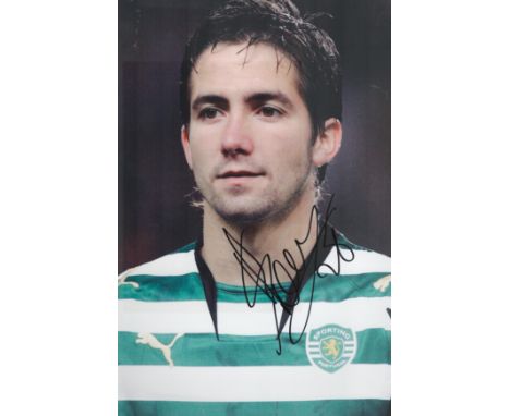 Football João Moutinho signed 12x8 inches colour photo pictured while playing for Sporting Lisbon. Good condition. All autogr