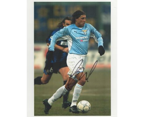 Football Herman Crespo signed 10x8 inches colour photo pictured while playing for Lazio. Good condition. All autographs are g