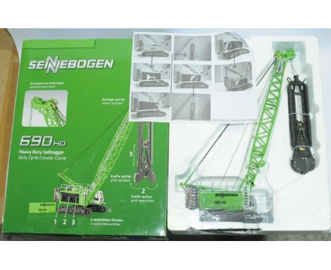 ROS SRL a boxed 1:50 Scale Sennebogen 690HD Heavy Duty Seilbagger Crawler Crane. Condition is Excellent Plus to Near Mint (un