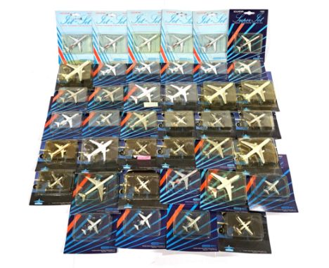 Schabak Super Jet a group of blister pack of 1:600 scale airplanes to includes "Pan Am", "Finnair", "Northwest Orient", and o