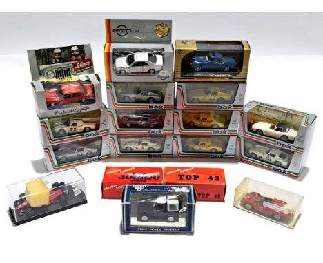 Model Box, Gama, Schuco &amp; similar, a boxed group to include 1/43 scale Ferrari 250 GT0 1962-63, Mercedes 350 SE, and othe