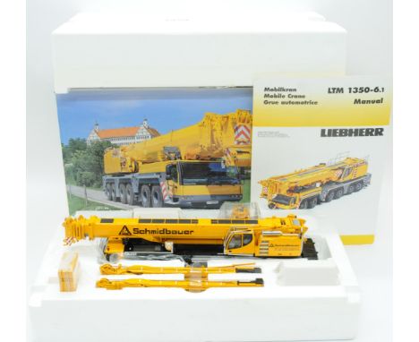 WSI a boxed 1:50 Scale No.01-1316 LTM 1350-6.1 Mobile Crane "SCHMIDBAUER". Condition is Excellent to Excellent Plus (unchecke