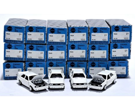 Conrad (1/43rd scale) 1020 Audi Quattro, finished in white, black including interior, chrome trim, all come with unapplied de