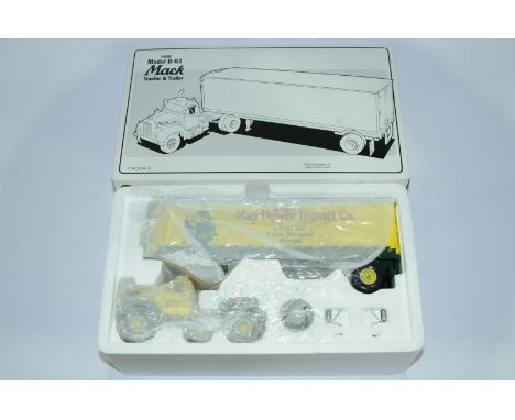 First Gear a boxed 1:34 Scale No.1532 1960 Mack Truck &amp; Trailer "MAYFLOWER". Condition appears Mint (unchecked for comple