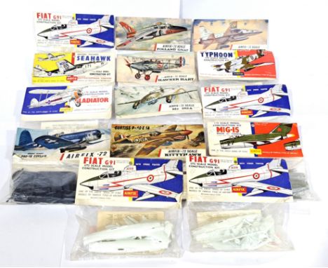 Airfix 1/72 scale plastic kits, a sealed bagged group, to include Fiat G91 Nato Strike Fighter, Messerschmitt ME2629A, Chance