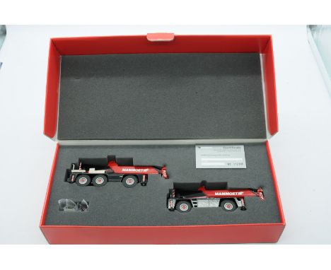 Conrad a boxed 1:50 Scale No.2093/36 &amp; 2089/22 Demag AC25+AC40 set "MAMMOET". Condition is Near Mint (unchecked for compl