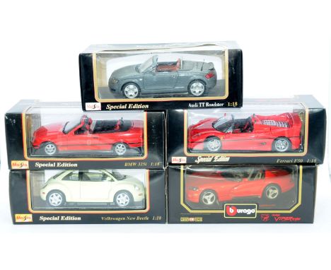 Maisto &amp; Bburago a boxed group of 1:18 Scale models (see photo). Conditions appear to be Excellent (unchecked for complet