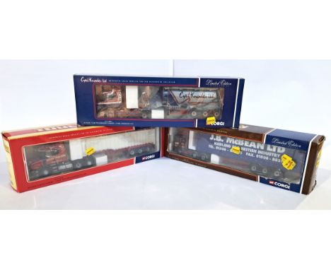 Corgi, a boxed 1/50th scale Truck group to include CC12808 Scania 'T' Bulk Tipper "John Toulson (Teesdale) Ltd", CC11906 ERF 