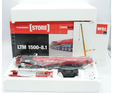 WSI a boxed 1:50 Scale No.410070 LTM 1500-8.1 Crane "MAMMOET". Condition is Near Mint in Good to Excellent box. (1)