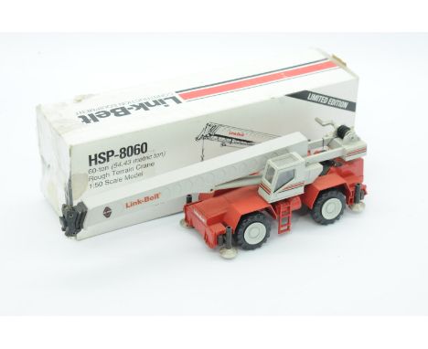 NZG a boxed 1:50 Scale No.318 HSP8060 Rough Terrain Crane "LINK-BELT". Condition is generally Good Plus (unchecked for comple