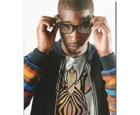 Tinie Tempah signed colour 10x8 photo. English rapper, singer, songwriter and record producer. After releasing a couple of mi