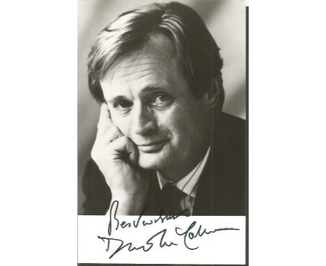 David McCallum signed small b/w photo. Scottish actor and musician. He first gained recognition in the 1960s for playing Russ