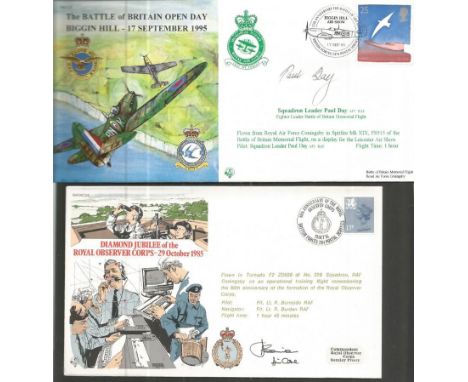 RAF cover collection. 10 covers some signed. Amongst the covers are Battle of Britain Memorial Flight, Diamond Jubilee of the