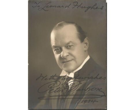 Peter Dawson Bass Baritone Singer Signed Vintage Photo. Good condition