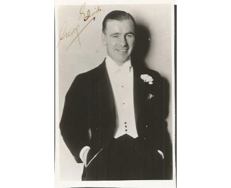 George Elrick signed vintage photo. British musician, impresario and radio presenter. Good condition